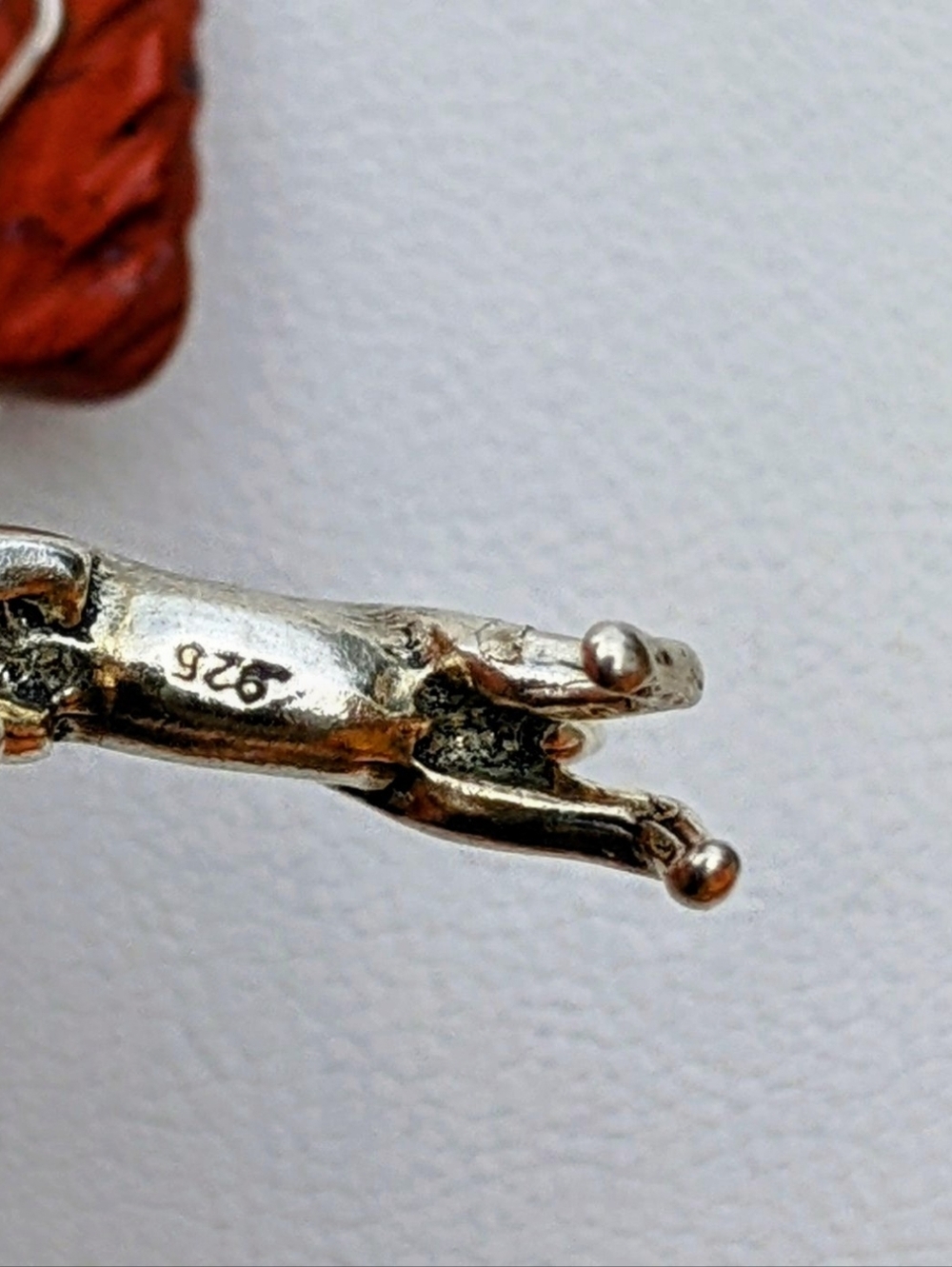 Sterling Silver Horse Pendant-925-Chain Necklace-Carved Red Jasper Gemstone - Picture 8 of 17